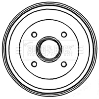 Borg & Beck - BRAKE DRUM - BBR7205 - Fits: Renault Clio 10/05-