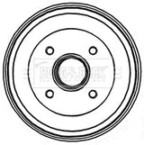 Borg & Beck - BRAKE DRUM - BBR7205 - Fits: Renault Clio 10/05-