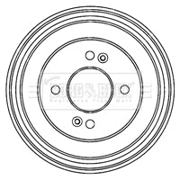 Borg & Beck - BRAKE DRUM - BBR7207 - Fits: Hyundai Getz +ABS 10/02-05/09