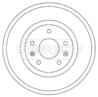Borg & Beck - BRAKE DRUM - BBR7211 - Fits: LandRover Freelander 01-06