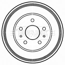 Borg & Beck - BRAKE DRUM - BBR7212 - Fits: Ford Focus II 01/05-