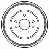 Borg & Beck - BRAKE DRUM - BBR7212 - Fits: Ford Focus II 01/05-