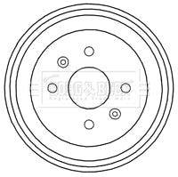 Borg & Beck - BRAKE DRUM - BBR7213 - Fits: Chevrolet Kalos 10/02-12/08