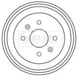 Borg & Beck - BRAKE DRUM - BBR7213 - Fits: Chevrolet Kalos 10/02-12/08
