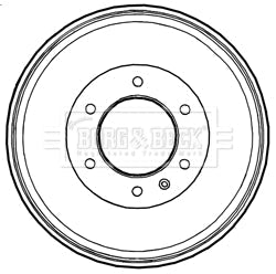 Borg & Beck - BRAKE DRUM - BBR7229 - Fits: Isuzu Rodeo 02-
