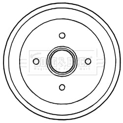 Borg & Beck - BRAKE DRUM - BBR7238 - Fits: Ford Fiesta 02-08
