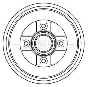 Borg & Beck - BRAKE DRUM - BBR7242 - Fits: GM Corsa 00-08