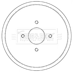 Borg & Beck - BRAKE DRUM - BBR7252 - Fits: PSA DS3,207 07-