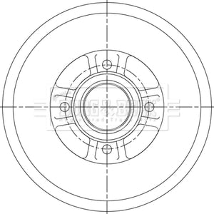 Borg & Beck - BRAKE DRUM - BBR7254 - Fits: Dokker, Captur 06/13-