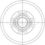 Borg & Beck - BRAKE DRUM - BBR7254 - Fits: Dokker, Captur 06/13-