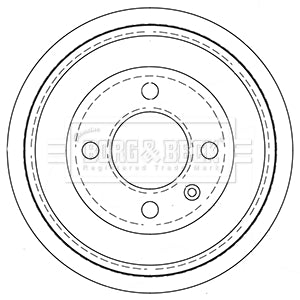 Borg & Beck - BRAKE DRUM - BBR7256 - Fits: VAG Up,Citigo,Mii 10/11-