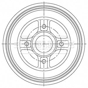 Borg & Beck - BRAKE DRUM - BBR7259 - Fits: Dacia Logan +ABS 05/10-