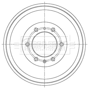 Borg & Beck - BRAKE DRUM - BBR7265 - Fits: Isuzu D-Max 2.5 CRDi 06/12-