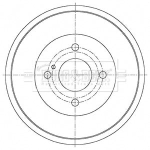Borg & Beck - BRAKE DRUM - BBR7270 - Fits: Ford B-Max 10/12-