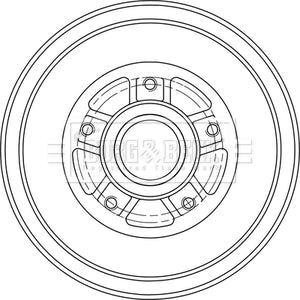 Borg & Beck - BRAKE DRUM - BBR7289 - Fits: Duster 1.2, 1.5 dCi 06/10-01/18