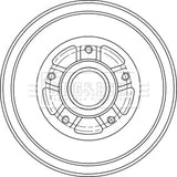 Borg & Beck - BRAKE DRUM - BBR7289 - Fits: Duster 1.2, 1.5 dCi 06/10-01/18