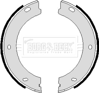 Borg & Beck - BRAKE SHOES - BBS6084 - Fits: Peugeot 605 handbrake shoes