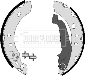 Borg & Beck - BRAKE SHOES - BBS6210 - Fits: Nissan Micra R90 92-98