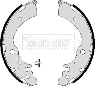 Borg & Beck - BRAKE SHOES - BBS6218 - Fits: Honda Civic 00-06,CR-V 95-02