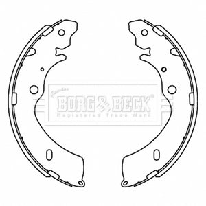 Borg & Beck - REAR BRAKE SHOES - BBS6505 - Fits: Isuzu Rodeo 2.5DT (TF) 03/02-