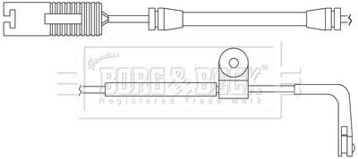 Borg & Beck - WEAR LEAD - BWL3071 - Fits: BMW 5 Seires (E39) 96-04