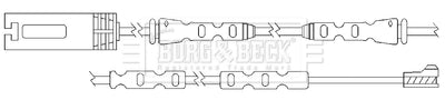 Borg & Beck - WEAR LEAD - BWL3096 - Fits: BMW 1,3 Ser.(E81,87,91,92) 05-