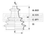 First Line - CV JOINT BOOT KIT - FCB1002 - Fits: Stretch CV Boot Kit
