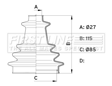 First Line - CV JOINT BOOT KIT - FCB1003 - Fits: Stretch CV Boot Kit
