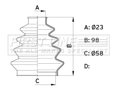 First Line - CV JOINT BOOT KIT - FCB1008 - Fits: Stretch CV Boot Kit