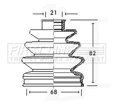 First Line - CV JOINT BOOT KIT - FCB2314 - Fits: Ford, Nissan, Mazda - outer