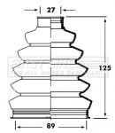 First Line - CV JOINT BOOT KIT - FCB2358 - Fits: Ford,Nissan,Vauxhall - Outer