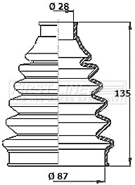 First Line - CV JOINT BOOT KIT - FCB2360R - Fits: Citroen, Peugeot - Outer