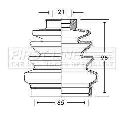 First Line - CV JOINT BOOT KIT - FCB2687 - Fits: Ford - Inner