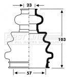 First Line - CV JOINT BOOT KIT - FCB2803 - Fits: Skoda Fabia - Inner
