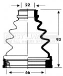 First Line - CV JOINT BOOT KIT - FCB2805 - Fits: Vauxhall Corsa II 1.0 - Inner
