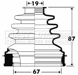 First Line - CV JOINT BOOT KIT - FCB2901 - Fits: Ford Focus II, C-Max