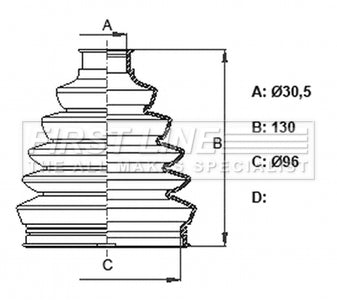 First Line - CV JOINT BOOT KIT - FCB6121 - Fits: Audi A4 & A5