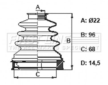 First Line - CV JOINT BOOT KIT - FCB6169 - Fits: Renault Megane III