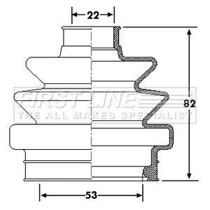 First Line - CV JOINT BOOT KIT - FCB6174 - Fits: Porsche 911