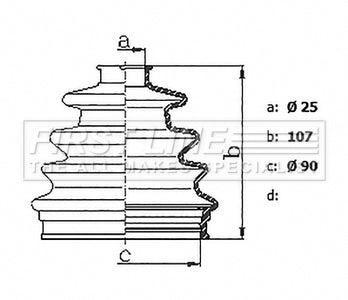 First Line - CV JOINT BOOT KIT - FCB6227R - Fits: Peugeot 308, Citreon C4