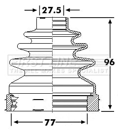 First Line - CV JOINT BOOT KIT - FCB6244 - Fits: Ford Mondeo IV
