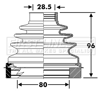 First Line - CV JOINT BOOT KIT - FCB6297 - Fits: Nissan Qashqai