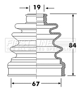 First Line - CV JOINT BOOT KIT - FCB6309 - Fits: Kia Picanto II