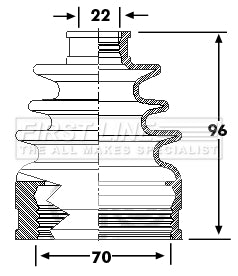 First Line - CV JOINT BOOT KIT - FCB6324 - Fits: Nissan Qashqai