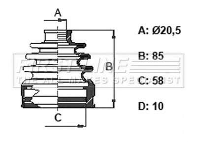 First Line - CV JOINT BOOT KIT - FCB6371 - Fits: Suzuki Swift IV