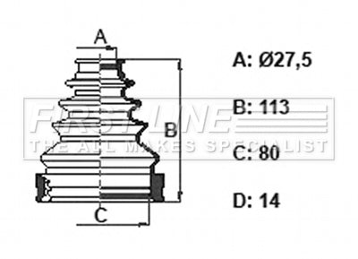 First Line - CV JOINT BOOT KIT - FCB6393 - Fits: Toyota Landcruiser