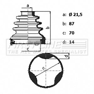 First Line - CV JOINT BOOT KIT - FCB6430 - Fits: Grand Vitara 2008-
