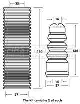 First Line - STRUT PROTECTION KIT - FPK7005 - Fits: Audi A4 SP/A6/ Sk Sup/Passat