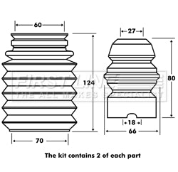 First Line - STRUT PROTECTION KIT - FPK7011 - Fits: BMW 1/3 E90