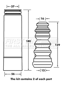 First Line - STRUT PROTECTION KIT - FPK7081 - Fits: VAG A2/A3